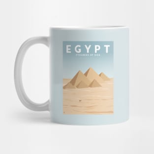 Pyramids of Giza, Egypt Travel Poster Mug